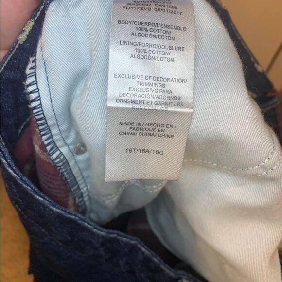 DICKIES‎ Size 16T Blue Flannel Lined Jeans - Picture 4 of 6